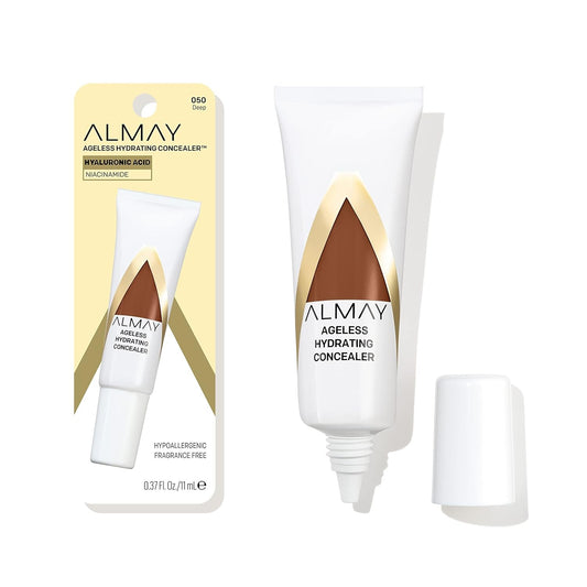 Almay Anti-Aging Concealer, Face Makeup with Hyaluronic Acid 050 Deep 0.37 Fl Oz