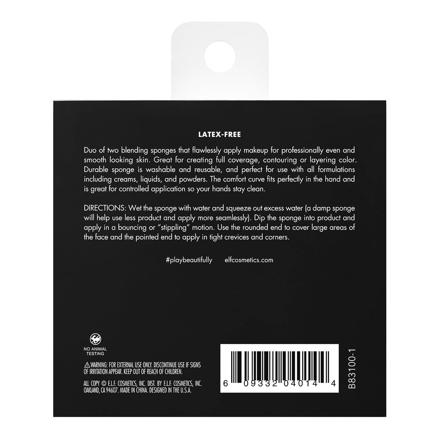 e.l.f. Total Face Sponge Duo, Plush, Multi-Sided & Latex-Free Makeup Sponges 2 Count
