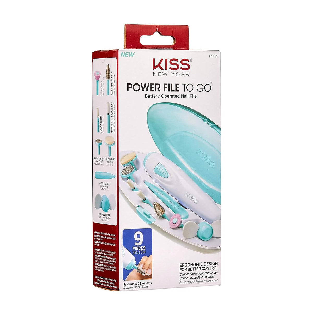 KISS Power File to Go Battery Powered Mani/Pedi Tool Professional Nail Care