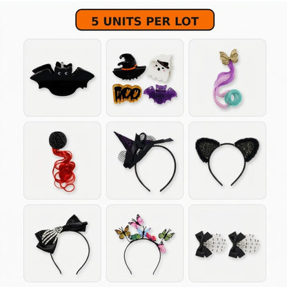 Scuncii Assorted Halloween Hair Accessories Lot of 5 Pieces