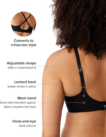 Wacoal Women's Simply Done Lightly Padded Full Coverage T-Shirt Bra, Black 38DD