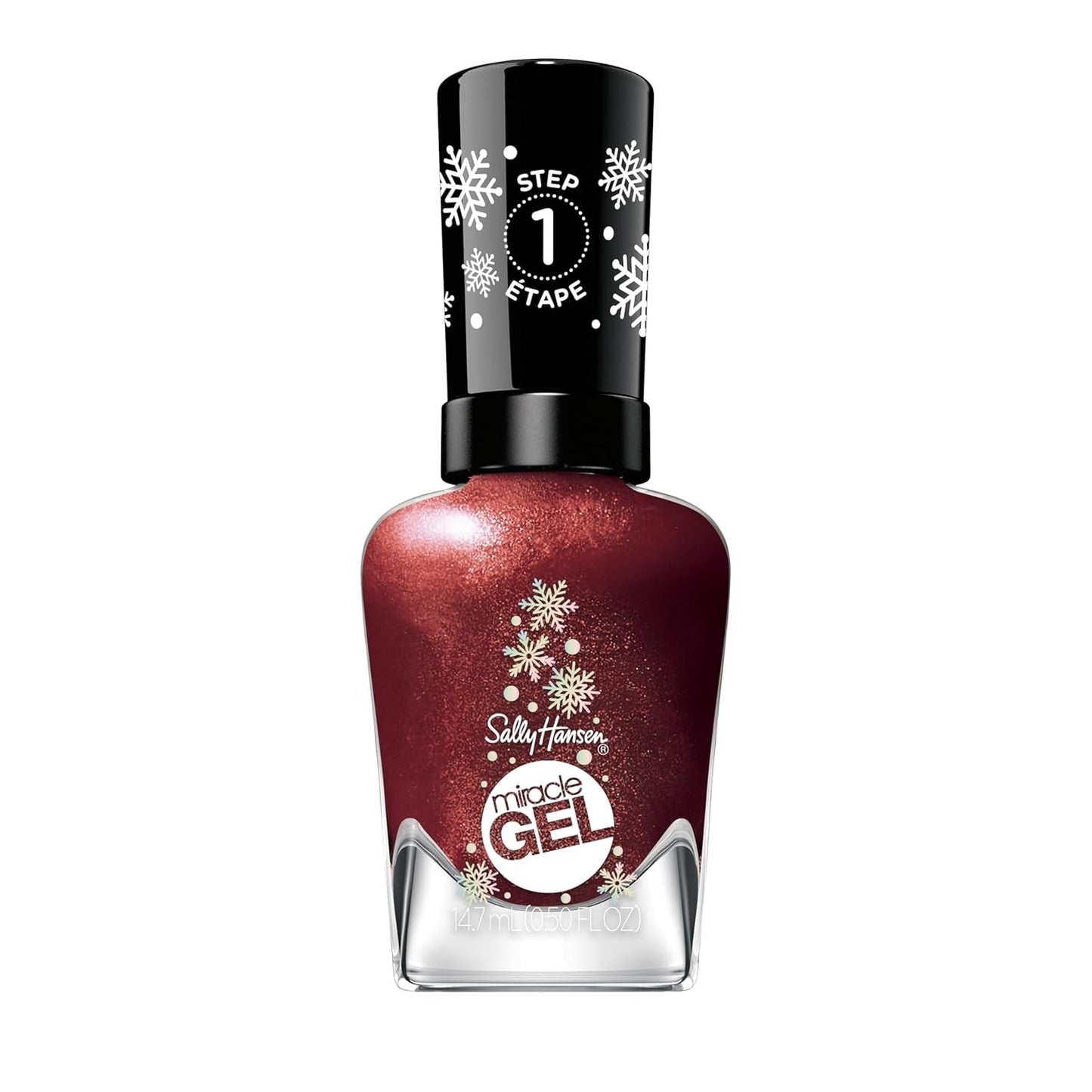 Sally Hansen Miracle Gel Holiday Romance Long Lasting Gel Like Formula No UV Lamp Needed Opaque Shimmery Red Nail Polish