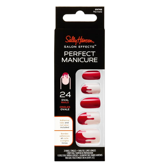 Sally Hansen Salon Effects® Perfect Manicure, Plas-Mania, Press On Nails, Non-Damaging Adhesive Tabs, File, and Alcohol Pad Included