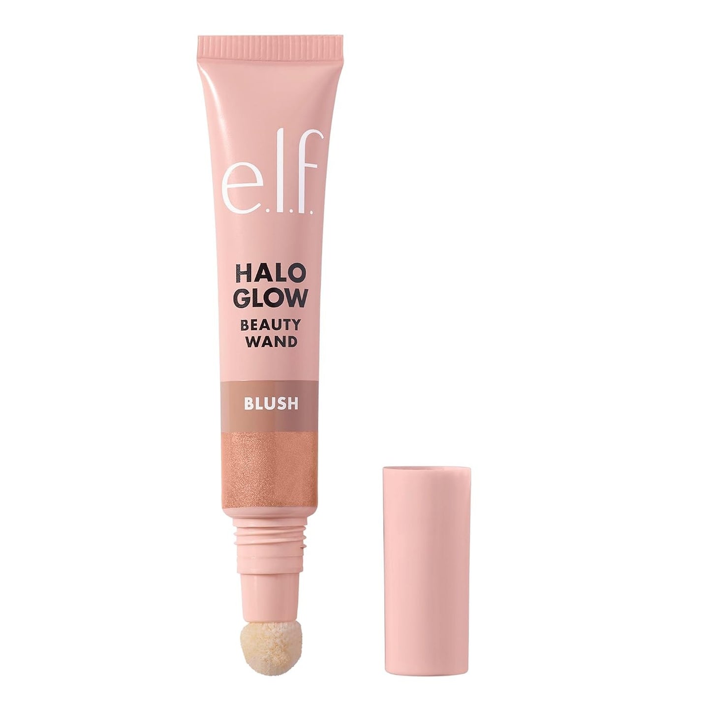e l f Halo Glow Blush Beauty Wand Liquid Radiant Blush with Squalane Cushion Tip Cream Blush For Luminous Buildable Color Vegan Cruelty Free Cheek Makeup Candlelit