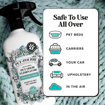 Pet-Pourri Air & Fabric Pet Odor Eliminator Spray Pawsitively Fresh 16oz 2 Pack