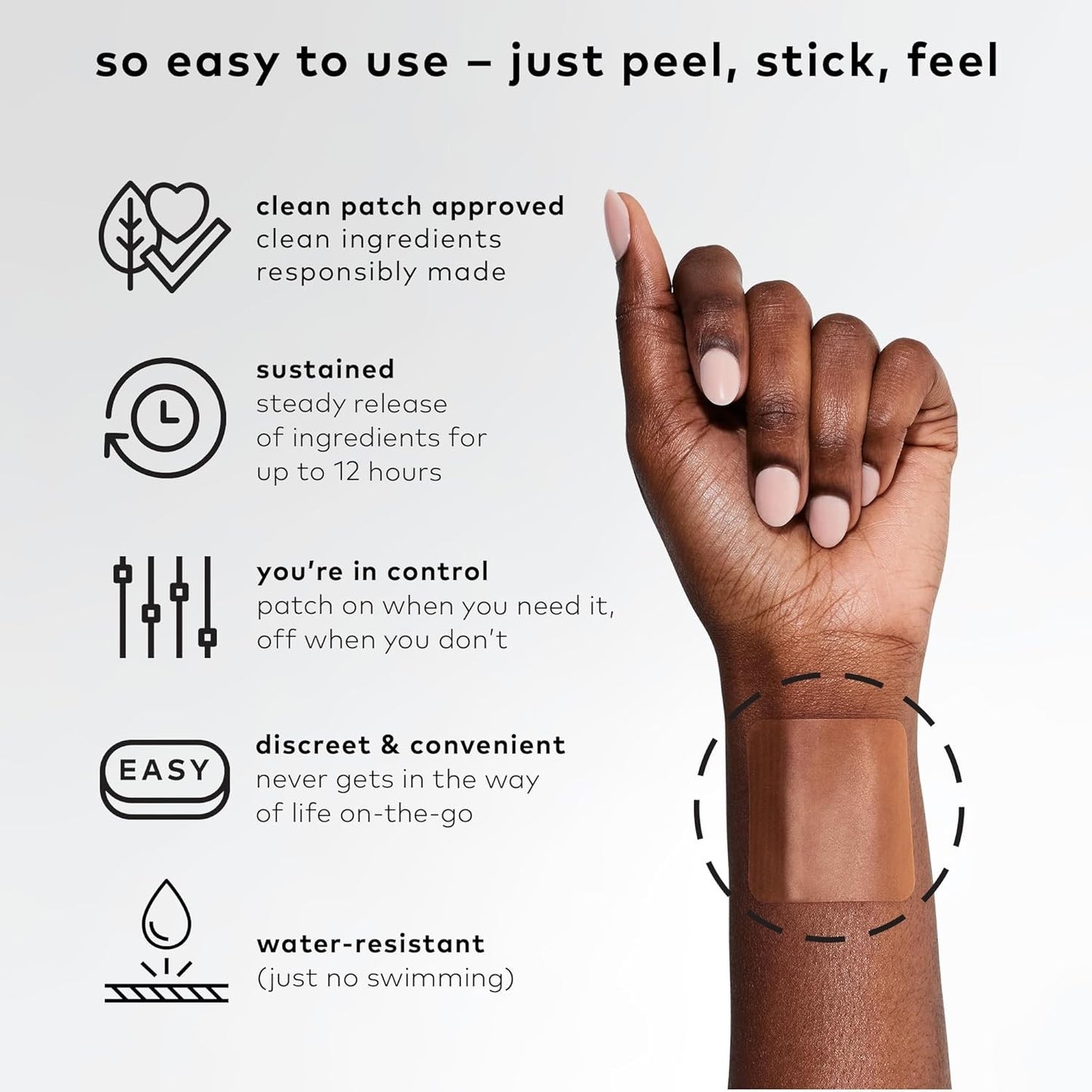The Good Patch B12 Awake Patch, Natural Patch with Caffeine, B12, and Green Tea Extract, Plant Powered Wearable Wellness, Helps to Promote Energy (16 Total Patches)