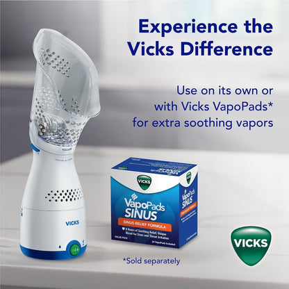 Vicks Sinus Inhaler, Plug-in Non-Medicated Steam Inhaler for Sinus Relief