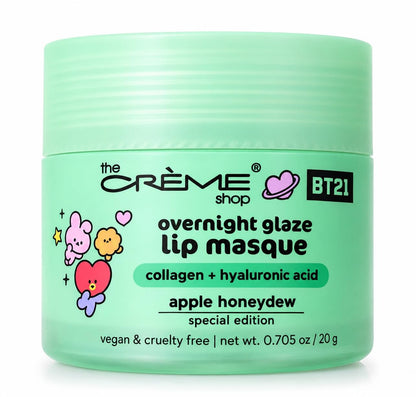 The Crème Shop x BT21 Overnight Glaze Lip Masque, Apple Honeydew, 20 g
