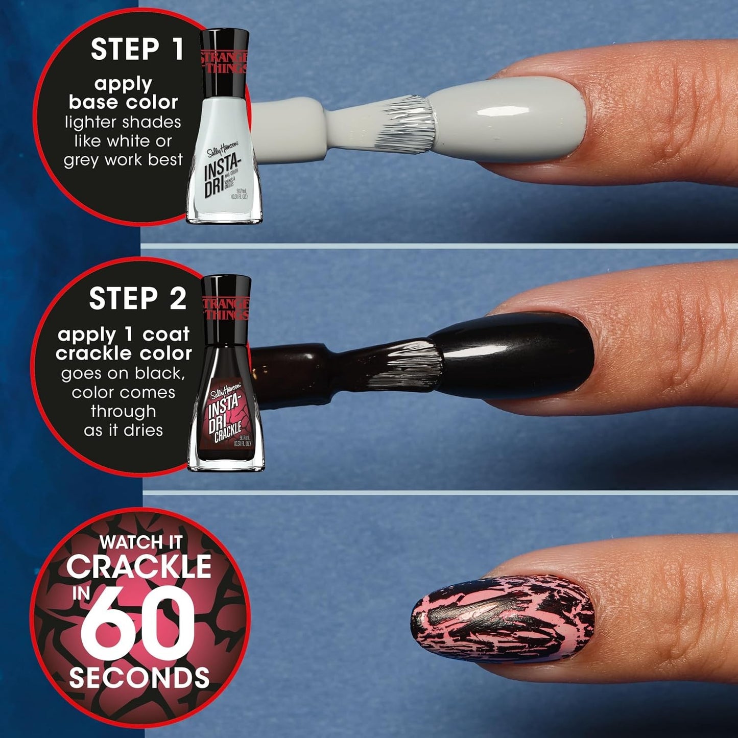 Sally Hansen Insta-Dri x Stranger Things Nail Polish, 744 Nether, 0.31oz