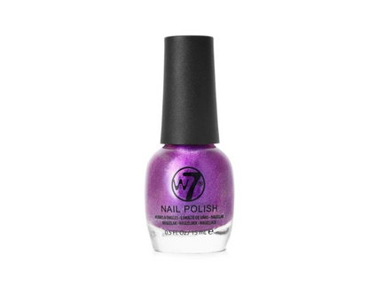W7 Gemstone Nail Polish Purple Shimmer Metallic Glitter Sparkle 15ml 0.5oz NP016