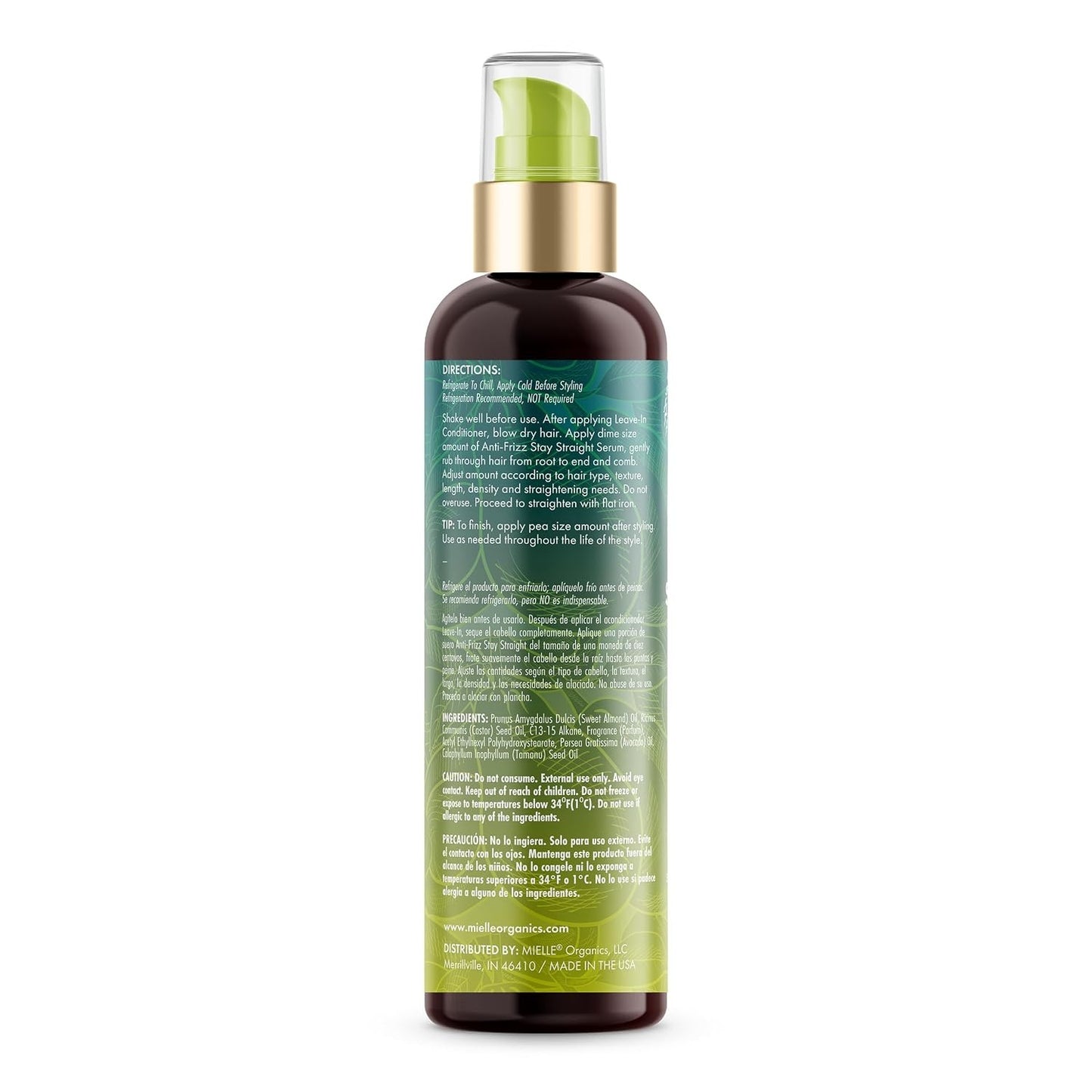 Mielle Avacado & Tamanu Blend Anti-Frizz Stay Straight Serum 6 Fl Oz (Pack of 1)