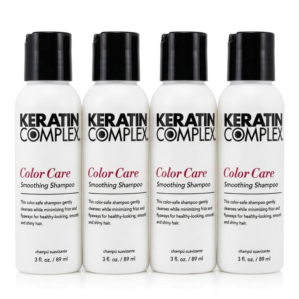 4 Pack Keratin Complex Color Care Smoothing Shampoo 3 oz Each Travel Size Lot