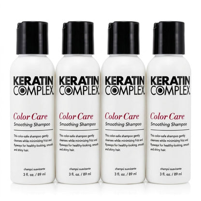 4 Pack Keratin Complex Color Care Smoothing Shampoo 3 oz Each Travel Size Lot