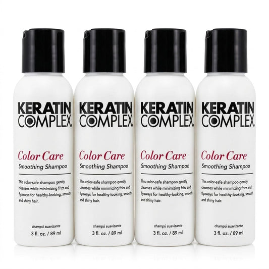 4 Pack Keratin Complex Color Care Smoothing Shampoo 3 oz Each Travel Size Lot