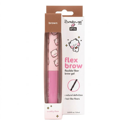 The Creme Shop x BT21 RJ Flex Brow Flexible Fiber Brow Gel Brown 0.09oz New