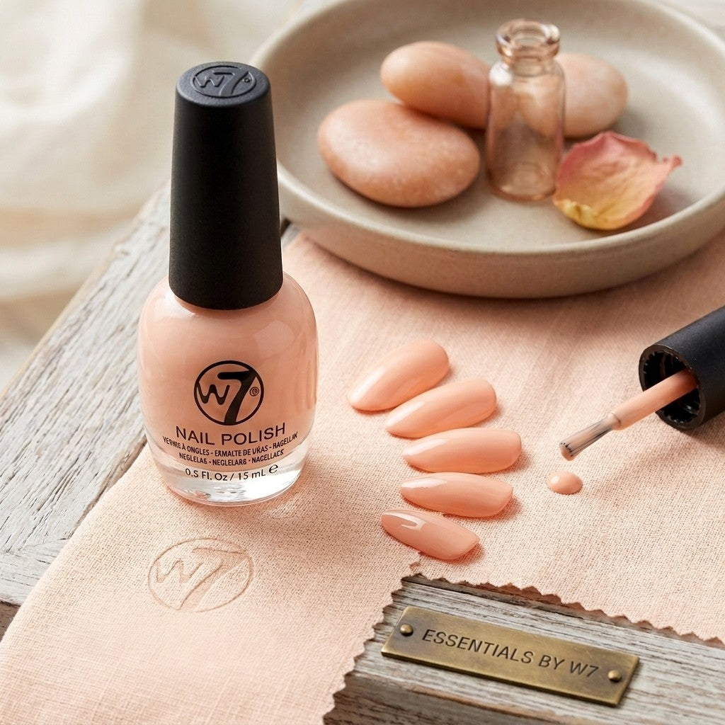 W7 Classic Nail Polish French Blush NP157A Nude Pink Peach Glossy 15ml 0.5oz