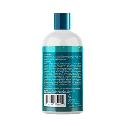 Mielle Organics Kalahari Melon Aloe Deep Sulfate Free Shampoo Hydrating Clarifying Shampoo for Dry Curly Textured Hair Removes Buildup Delivers 5 Days of Moisture 12 Ounce