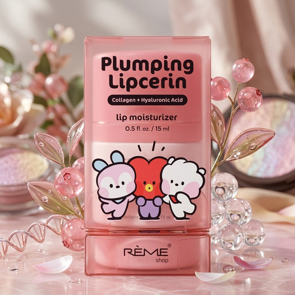 The Creme Shop BT21 Plumping Lipcerin Collagen + Hyaluronic Acid Lip Balm 0.5oz