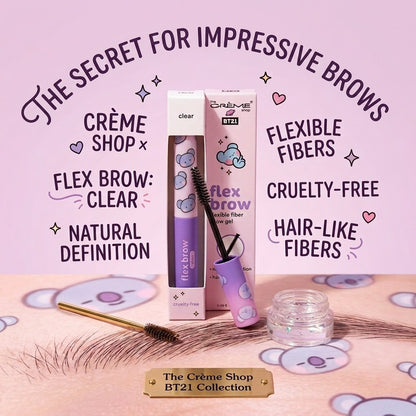 The Creme Shop BT21 Koya Flex Brow Clear Flexible Fiber Brow Gel 0.09oz