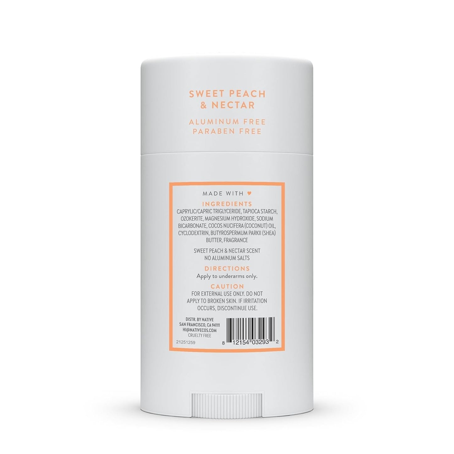 Native Deodorant Contains Naturally Derived Ingredients, Sweet Peach & Nectar