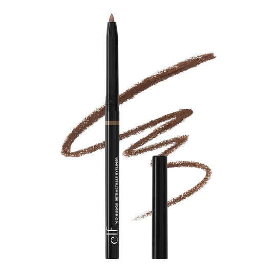 e.l.f. No Budge Retractable Eyeliner, Creamy, Ultra-Pigmented & Waterproof Coffe