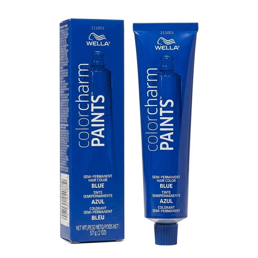 2 Pack Wella Color Charm Paints Semi-Permanent Hair Color - Blue 2 oz Tubes