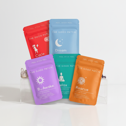 The Good Patch 5-Pack Set: B12 Awake, Dream, Relax, Rescue, Cycle (20 Patches)