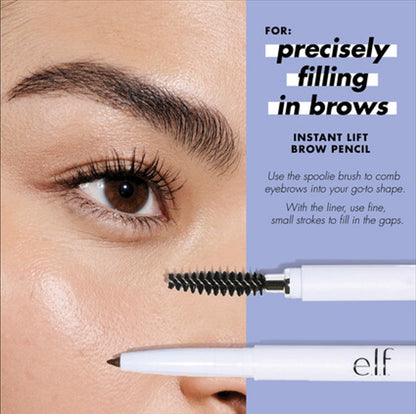e l f Instant Lift Brow Pencil Dual Sided Precise Fine Tip Shapes Defines Fills Brows Contours Combs Tames Neutral Brown 0 006 Oz