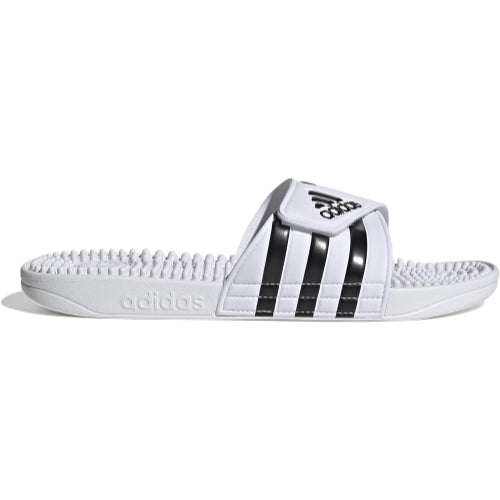 adidas Unisex Adissage Slides Sandal, White/Black/White, 15 US Men