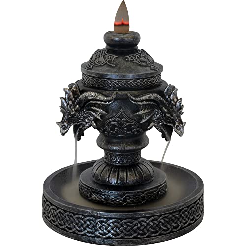 Kasa Style Backflow Celtic Triple Dragon Incense Burner