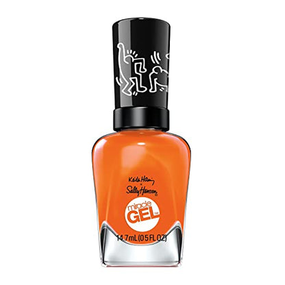 Sally Hansen Miracle Gel™, Keith Haring Colour Instinct, Long Lasting, Gel-Like Formula, No UV Lamp Needed, Orange Nail Polish