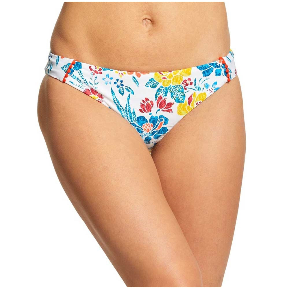 Lucky Brand Women Las Dalias Hipster Bikini Bottom White Floral M