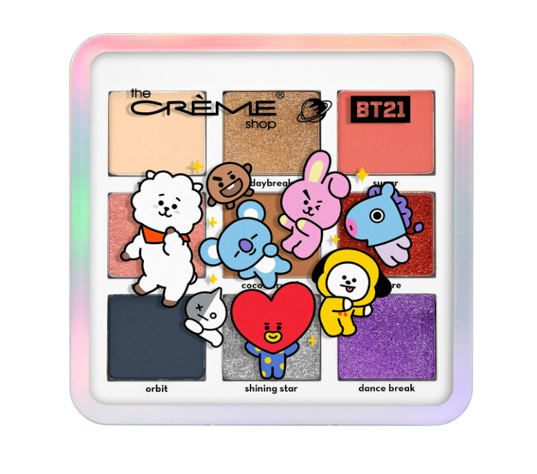 Crème Shop BT21 UNIVERSTAR POP Eyeshadow Palette, 9 Shades