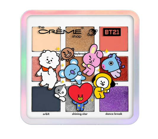 Crème Shop BT21 UNIVERSTAR POP Eyeshadow Palette, 9 Shades