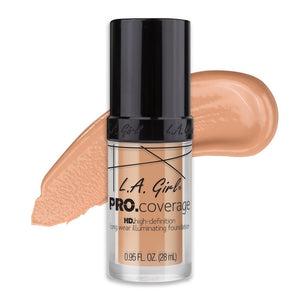 L.A. Girl PRO.coverage HD High-Definition Long Wear Illuminating Foundation, Porcelain