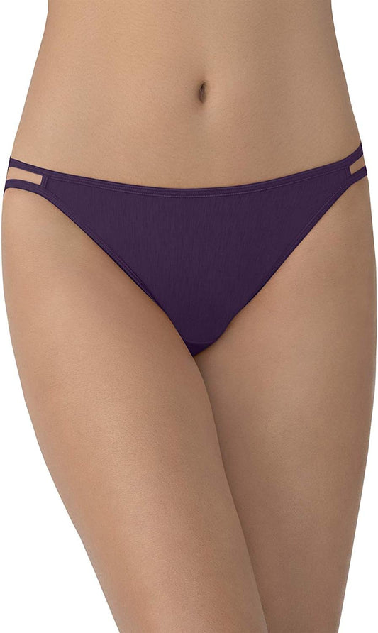 Vanity Fair Women's Illumination String Bikini Panty 18108, Deep Mulberry, Large/7