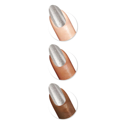 Sally Hansen Insta-Dri Nail Polish Chrome Top Coat | Quick Dry, Long Lasting, Streak-Free Shine, Opaque | Polar Platinum | Metallic Silver Nail Polish