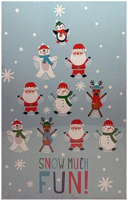 American Greetings Christmas Holiday Cards with Envelopes - 4 3/4" x 7 1/4" - (Snow Man Tree - 16 Ct)