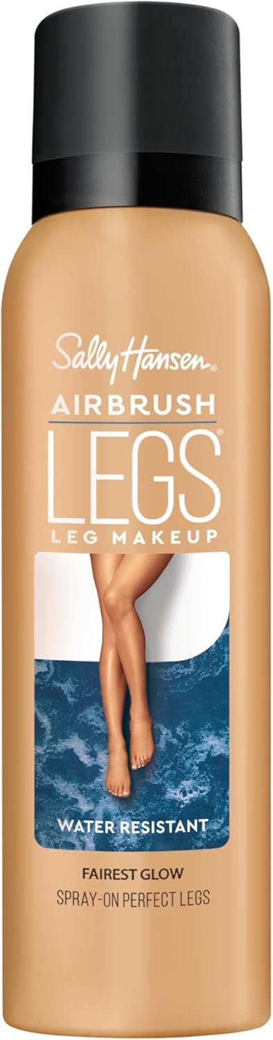 Sally Hansen Airbrush Legs Makeup, Fairest Glow, 4.4 oz Spray, Water and Transfer-Resistant