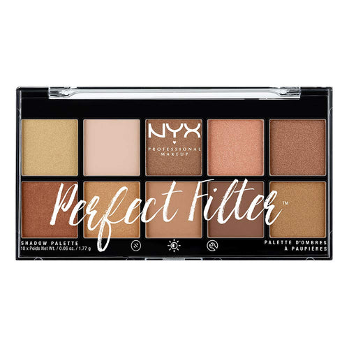NYX Perfect Filter 10-Pan Shadow Palette - Golden Hour