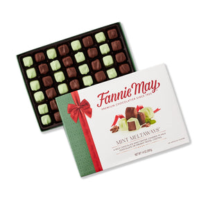 Fannie May, Milk Chocolate Candy, Mint Meltaways, 14 oz Gift Box