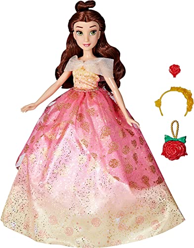 Disney Princess Life Belle Fashion Doll, 10 Outfit Combinations, Fashion Doll Clothes and Accessories, Toy for Kids 3 Years Old and Up