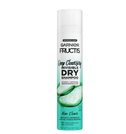 Garnier Fructis Deep Cleansing Dry Shampoo with Rice Starch Clay, Aloe Clean, 4.4 oz