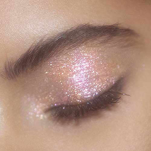 Lottie London Eye Foil in Shady, Iridescent shimmer liquid eyeshadow topper, use alone or apply over eyeshadow for a chrome finish