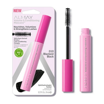 Almay Volume and Conditioning Waterproof Mascara, 10 Blackest Black, 0.27 fl oz.