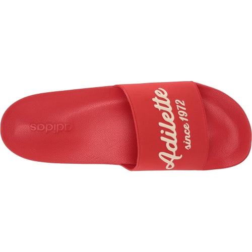 adidas Unisex Adilette Slides Sandal, Vivid Red/Wonder White/Vivid Red, 13 US Women