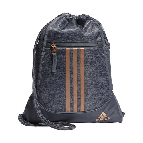 Adidas Alliance II Sackpack Drawstring Bag  Grey Rose Gold