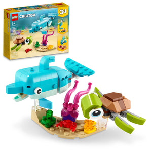 LEGO Creator 3in1 Dolphin and Turtle to Seahorse 31128 6 Plus Years Old
