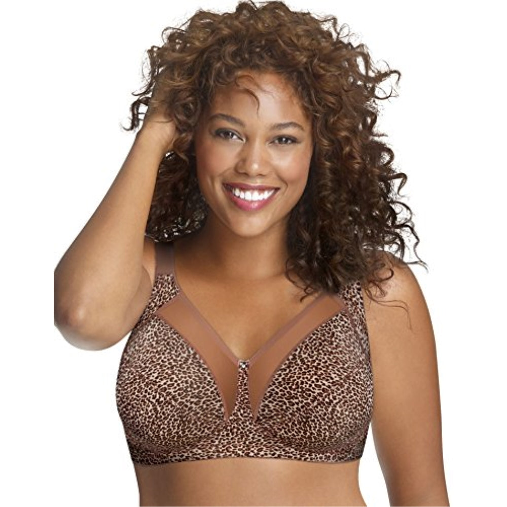 JUST MY SIZE Lace Bra with Foam Wire, Shaping Bra with Convertible Straps, 42DDD