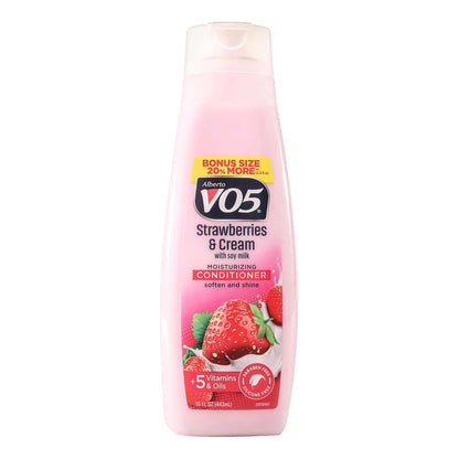 Alberto VO5 Strawberries & Cream Moisturizing Conditioner 15oz Pack of 3 Soy Milk